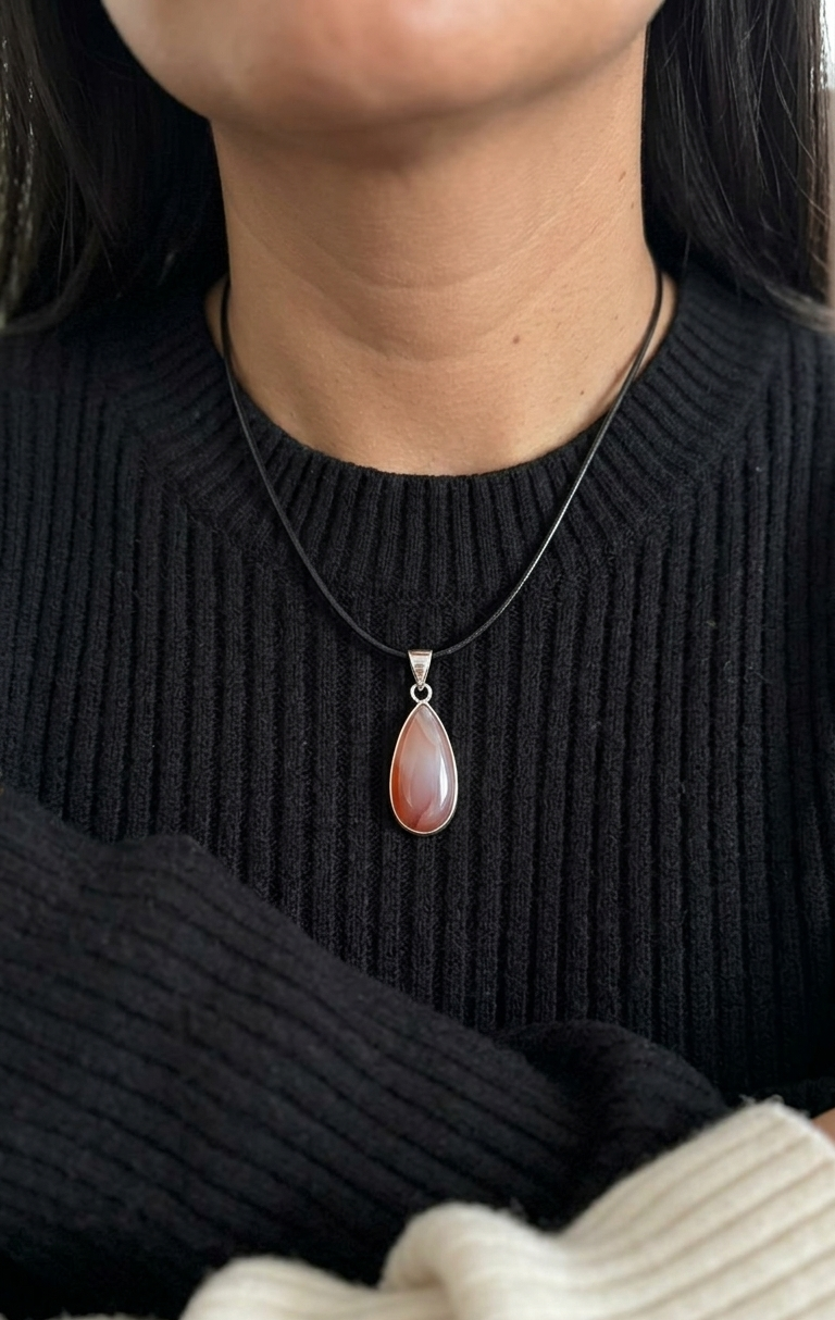 Dije Ágata — Plata .925 | Orela