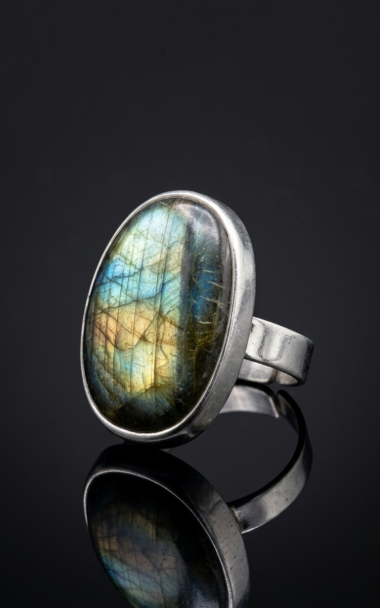 Anillo Labradorita — Plata .925 | Orela