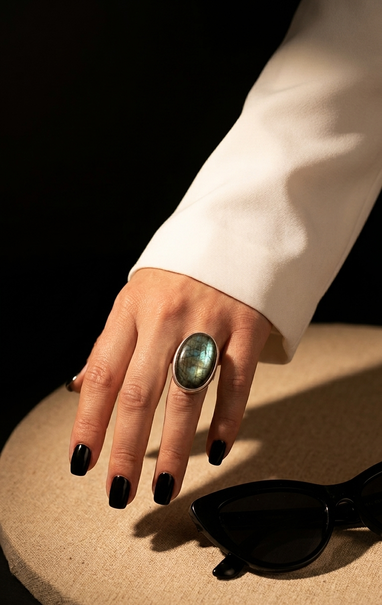 Anillo Labradorita — Plata .925 | Orela