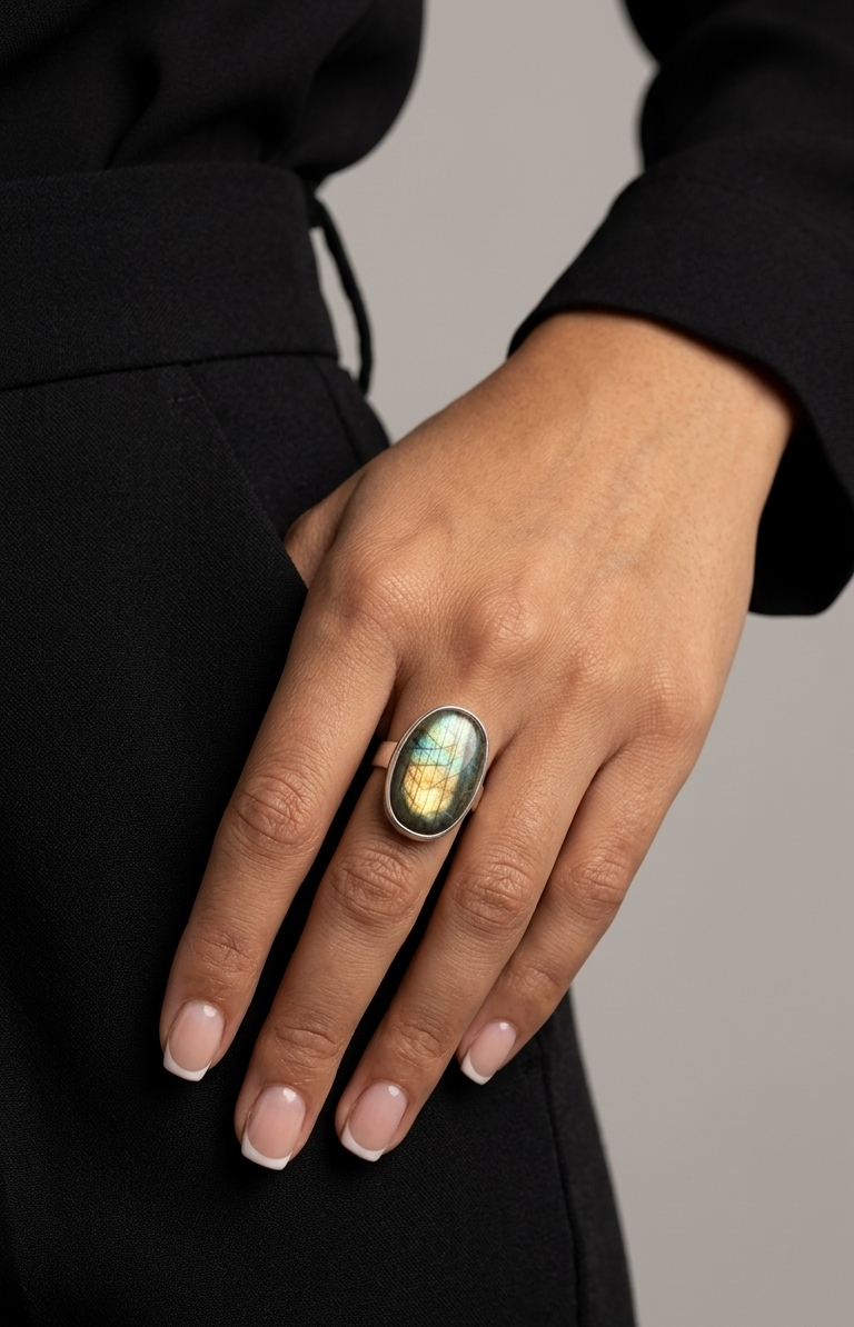 Anillo Labradorita — Plata .925 | Orela