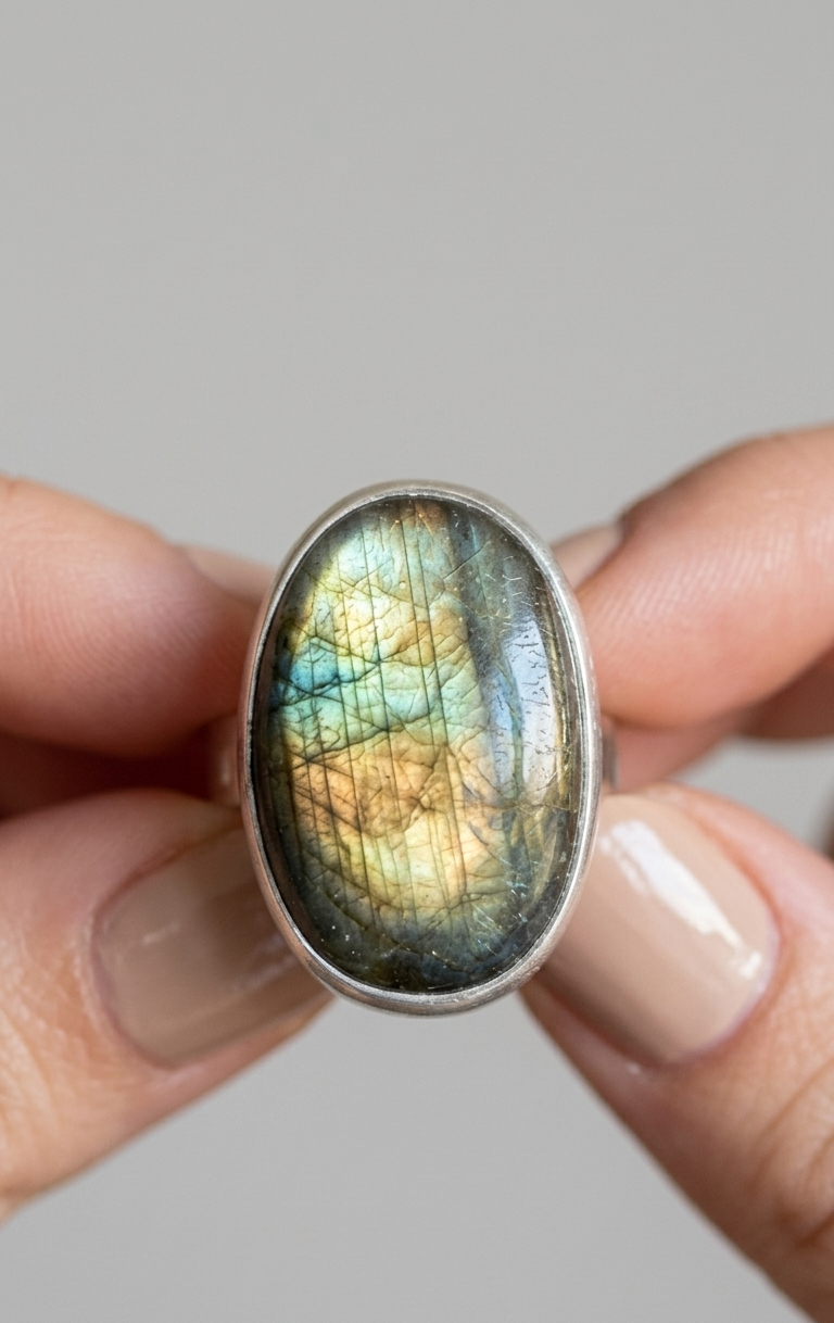 Anillo Labradorita — Plata .925 | Orela
