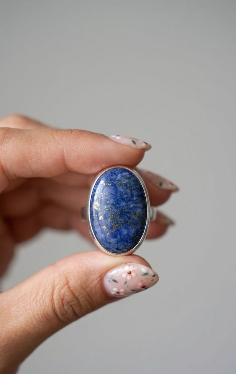 Anillo Lapislázuli — Plata .925 | Orela