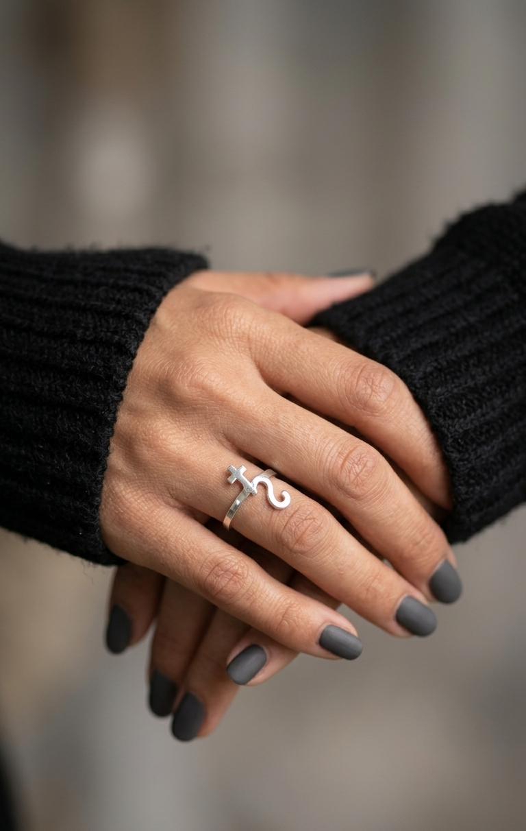Anillo Símbolo de Saturno — Plata 925