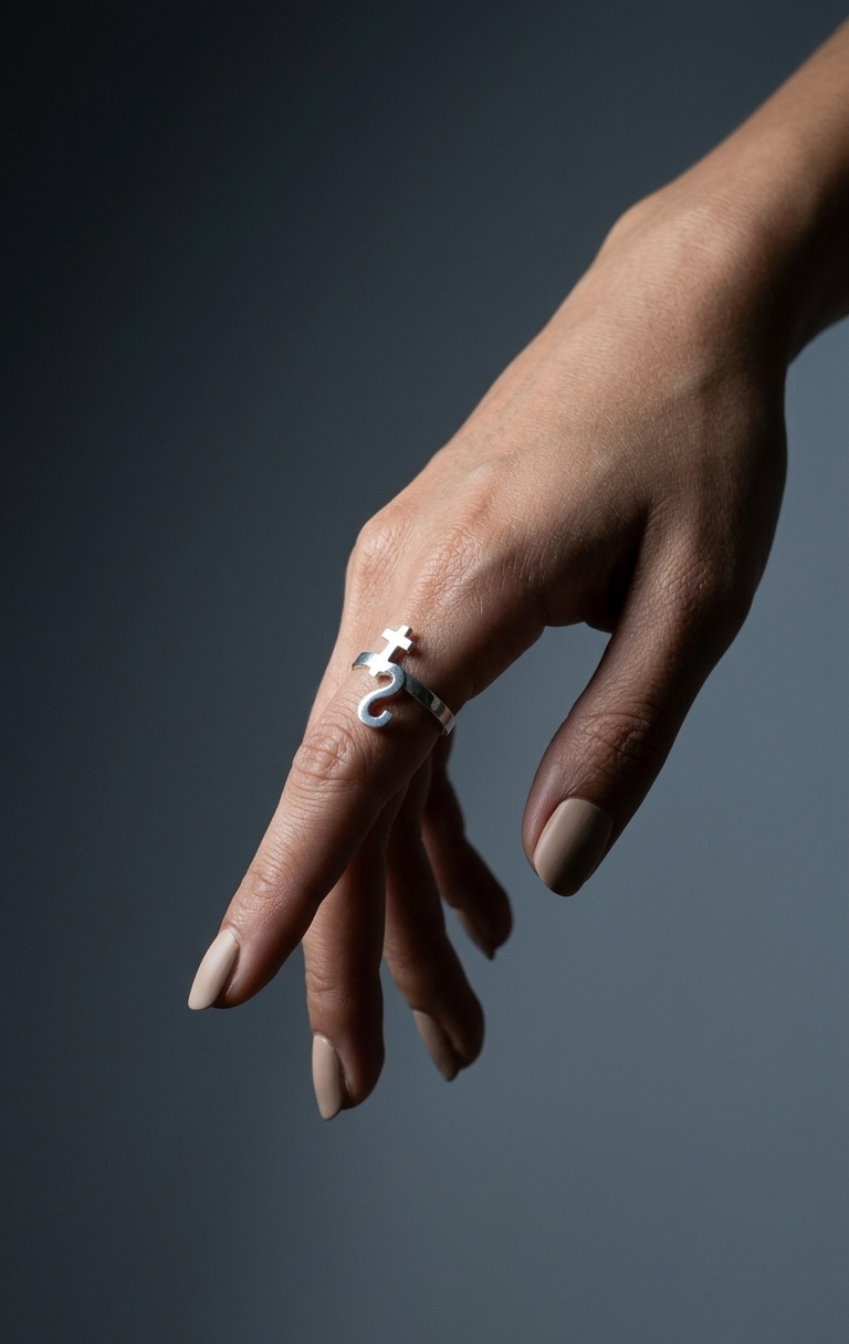 Anillo Símbolo de Saturno — Plata 925
