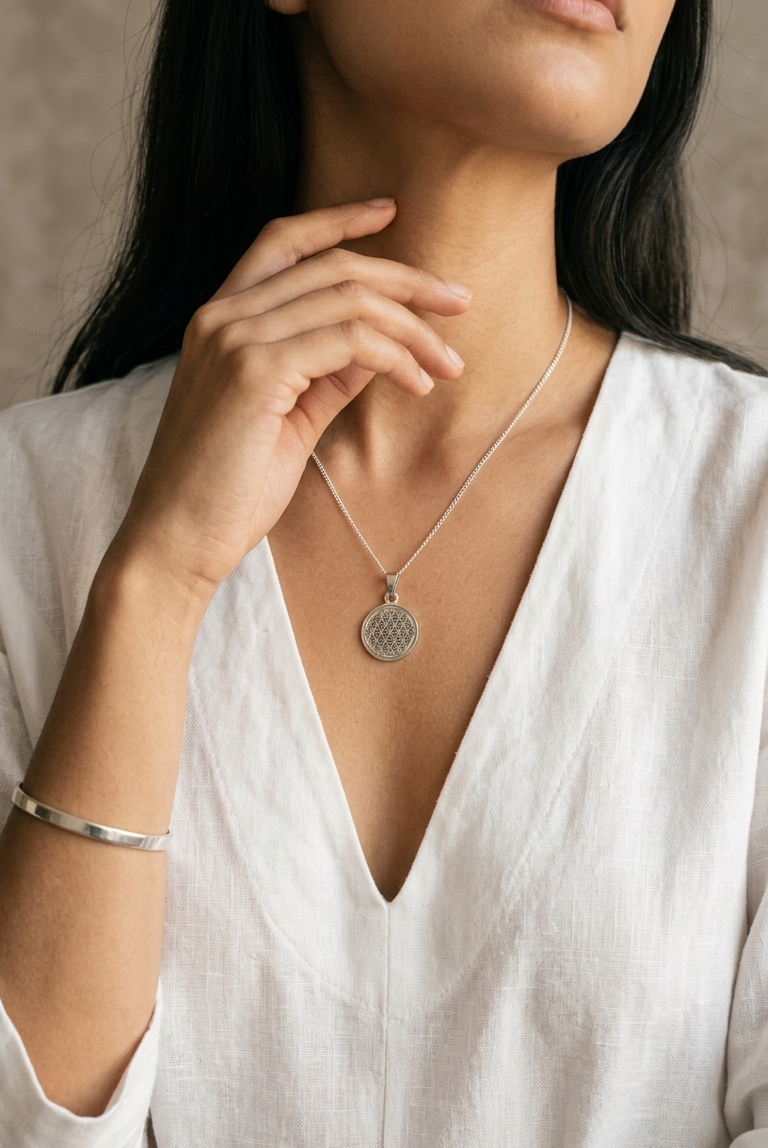 Collar Flor de la Vida - Plata 925