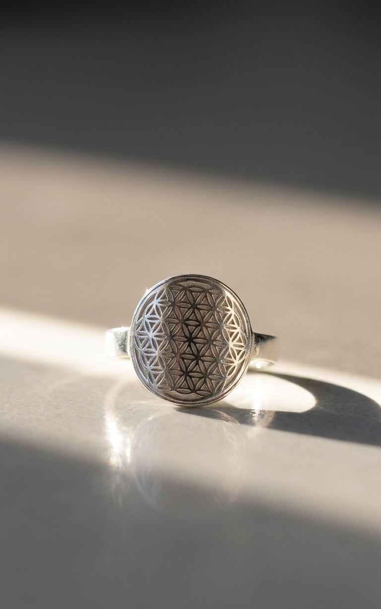 Anillo Flor de la Vida — Plata 925