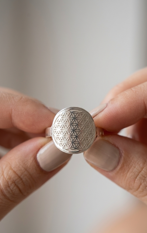 Anillo Flor de la Vida — Plata 925