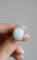 Anillo Oval Piedra Luna — Plata .925 | Orela