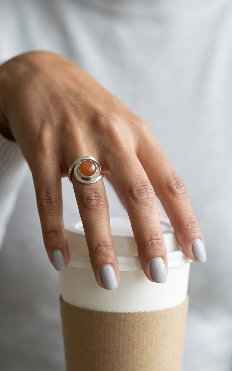 Anillo Espiral de Ágata — Plata .925 | Orela