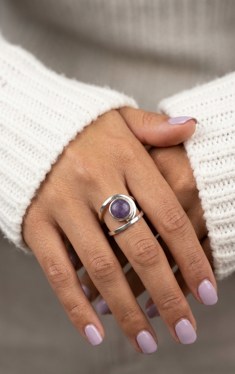 Anillo Espiral de Amatista — Plata .925 | Orela