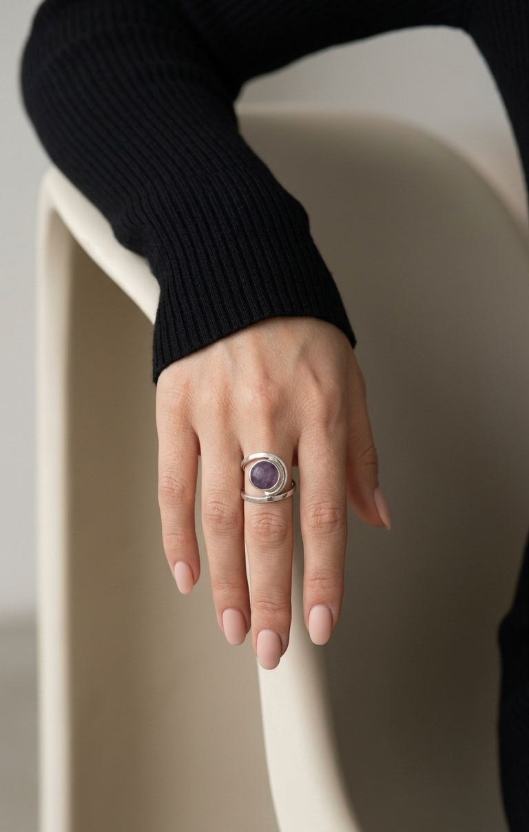 Anillo Espiral de Amatista — Plata .925 | Orela