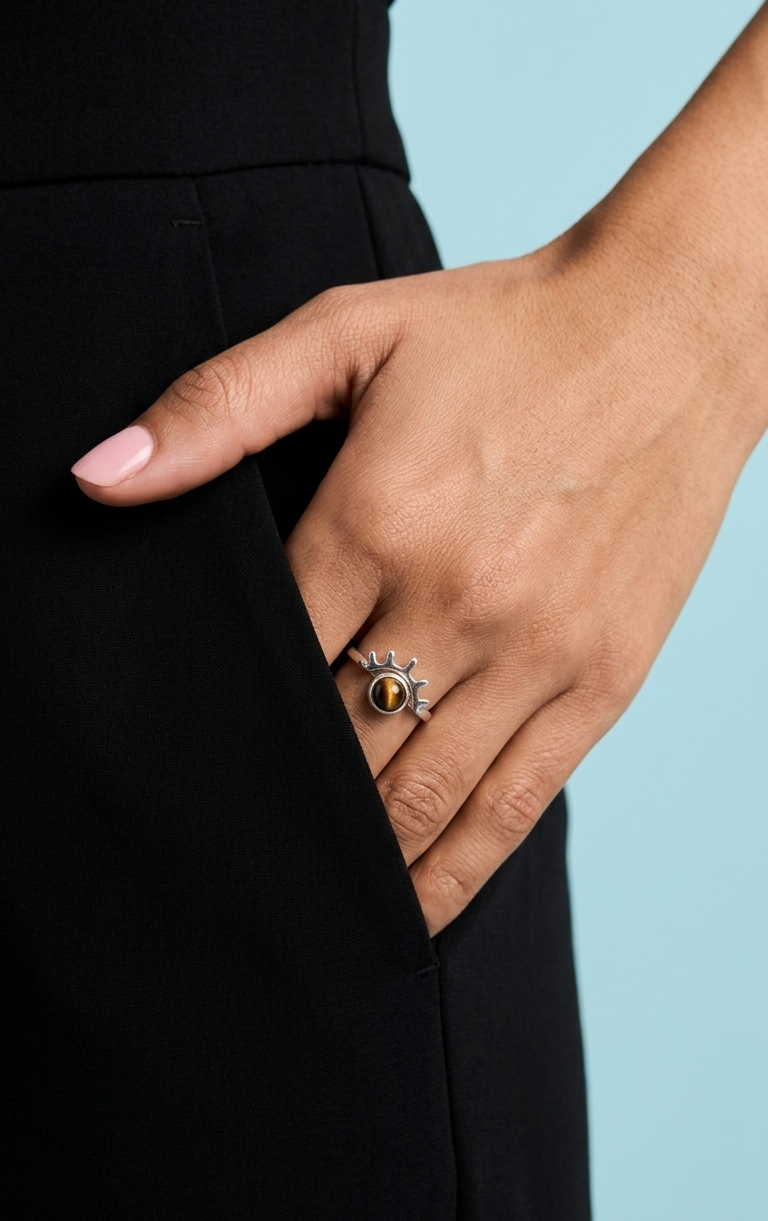 Anillo Ojo De Tigre — Plata .925 | Orela