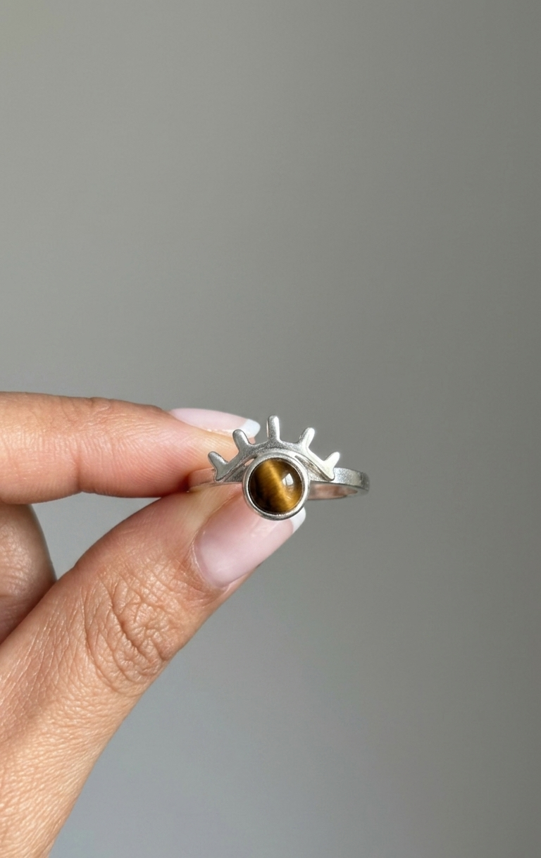 Anillo Ojo De Tigre — Plata .925 | Orela