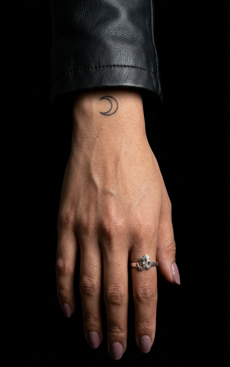 Anillo Símbolo Om Ajustable - Plata 925
