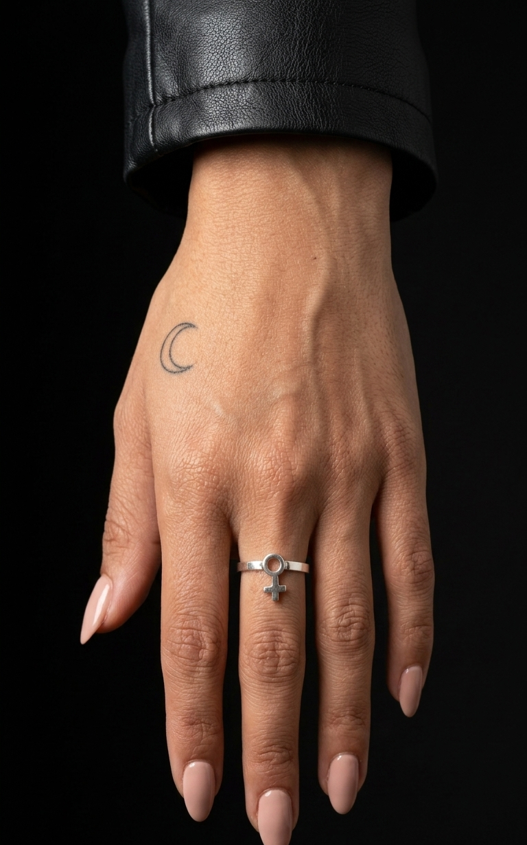 Anillo Símbolo de Venus— Plata 925