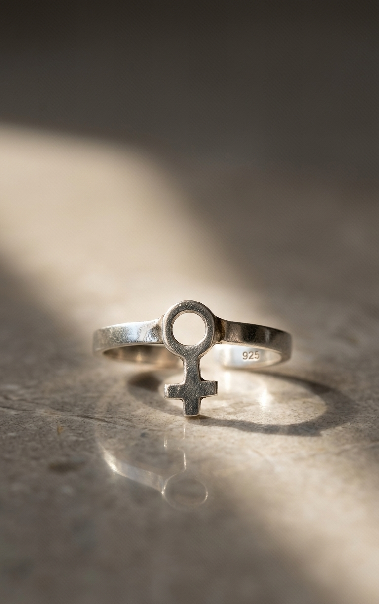 Anillo Símbolo de Venus— Plata 925