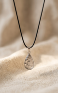 Dije de Cuarzo Turmalinado — Plata .925 | Orela