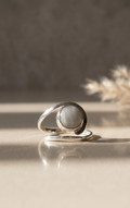 Anillo Espiral de Piedra Luna — Plata .925 | Orela