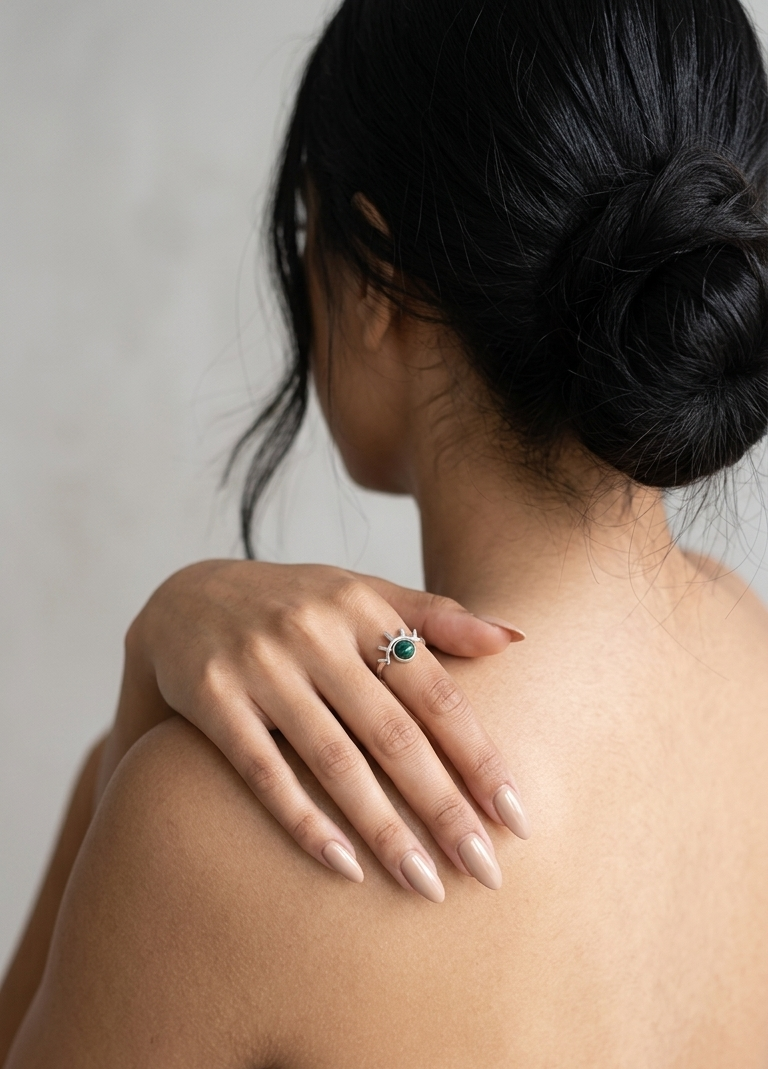 Anillo Malaquita — Plata .925 | Orela