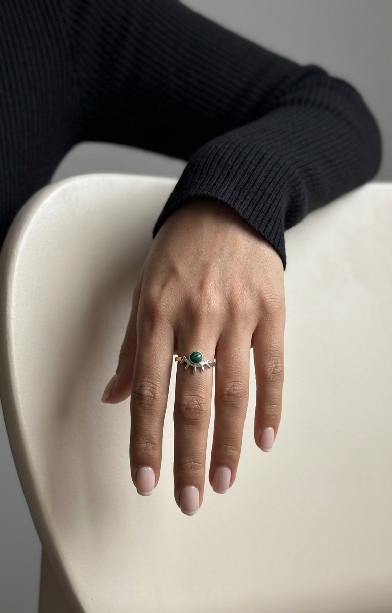 Anillo Malaquita — Plata .925 | Orela