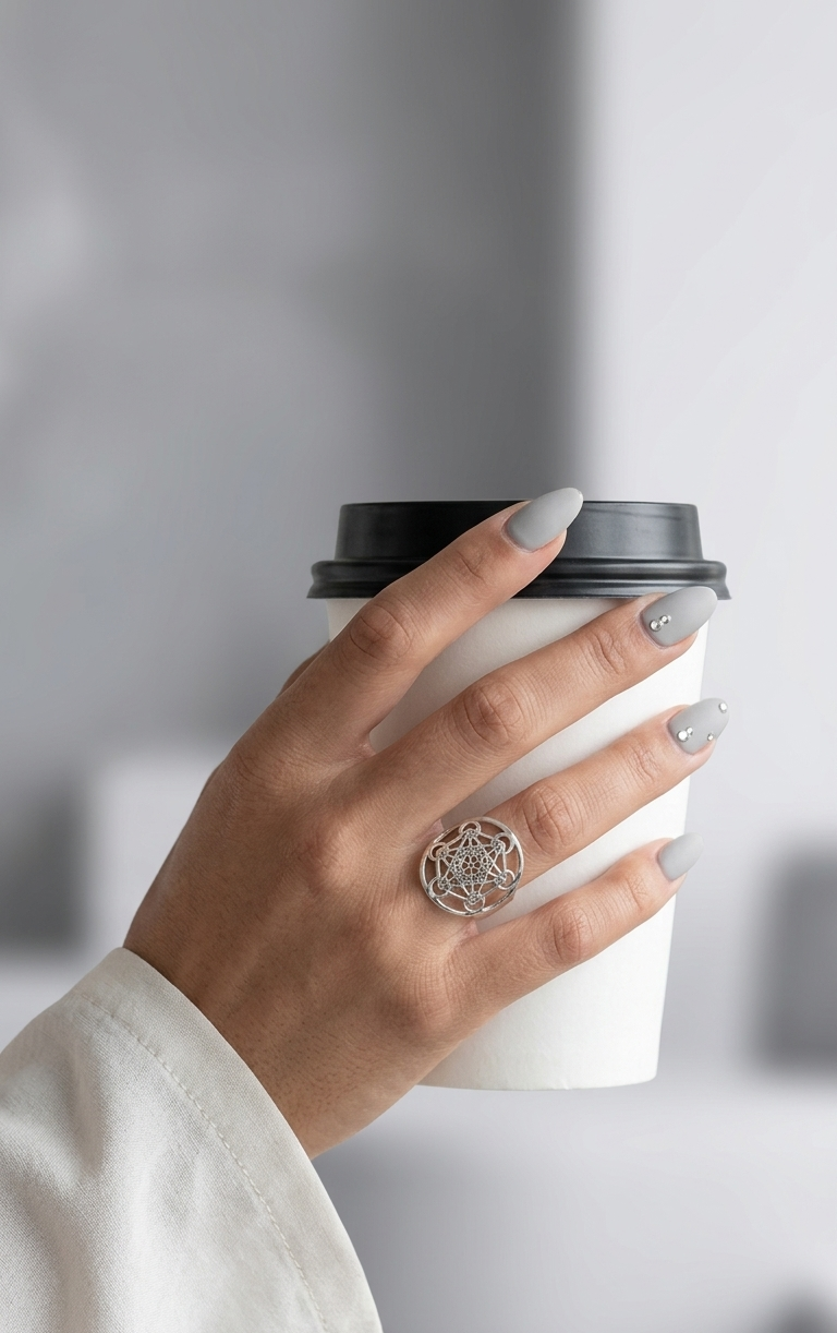 Anillo Cubo de Metatrón — Plata 925