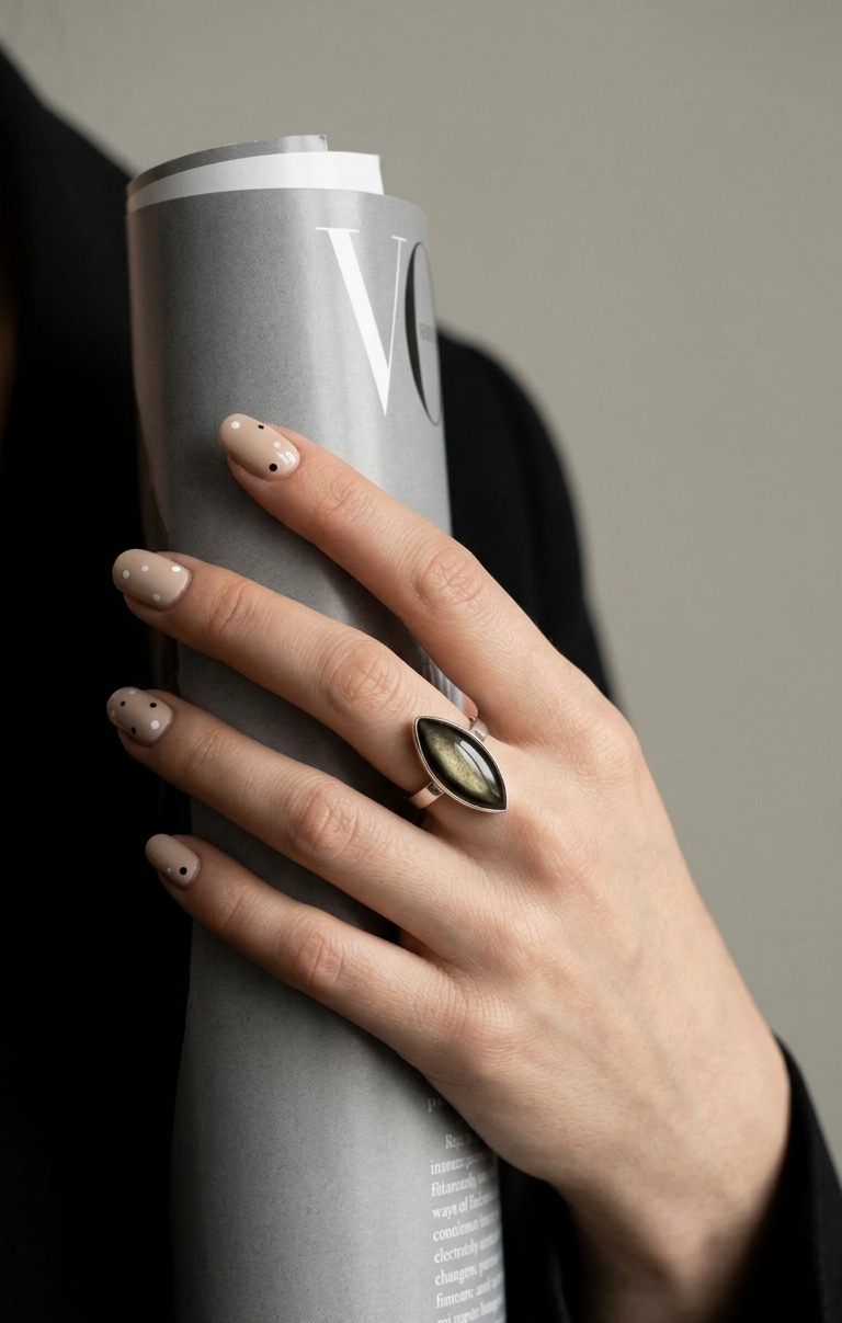 Anillo Obsidiana Dorada — Plata .925 | Orela