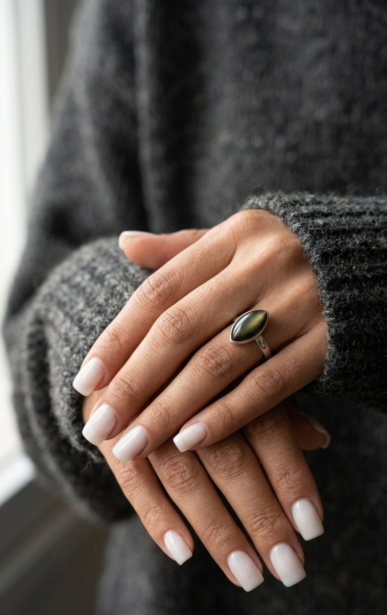 Anillo Obsidiana Dorada — Plata .925 | Orela