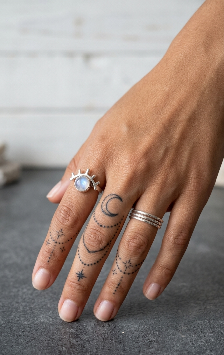 Anillo Piedra Luna — Plata .925 | Orela
