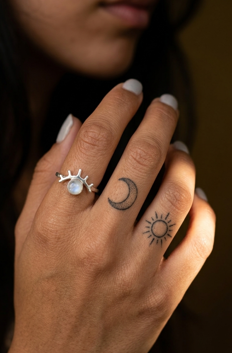 Anillo Piedra Luna — Plata .925 | Orela