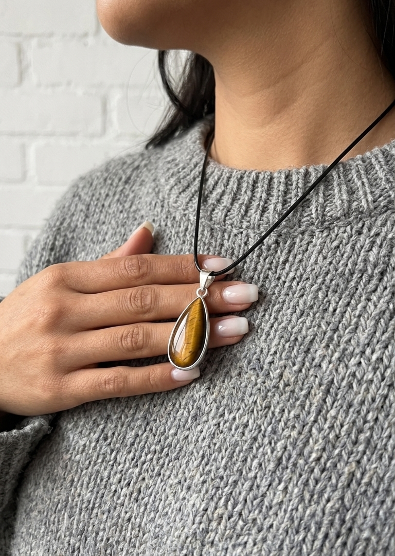 Dije Ojo De Tigre — Plata .925 | Orela